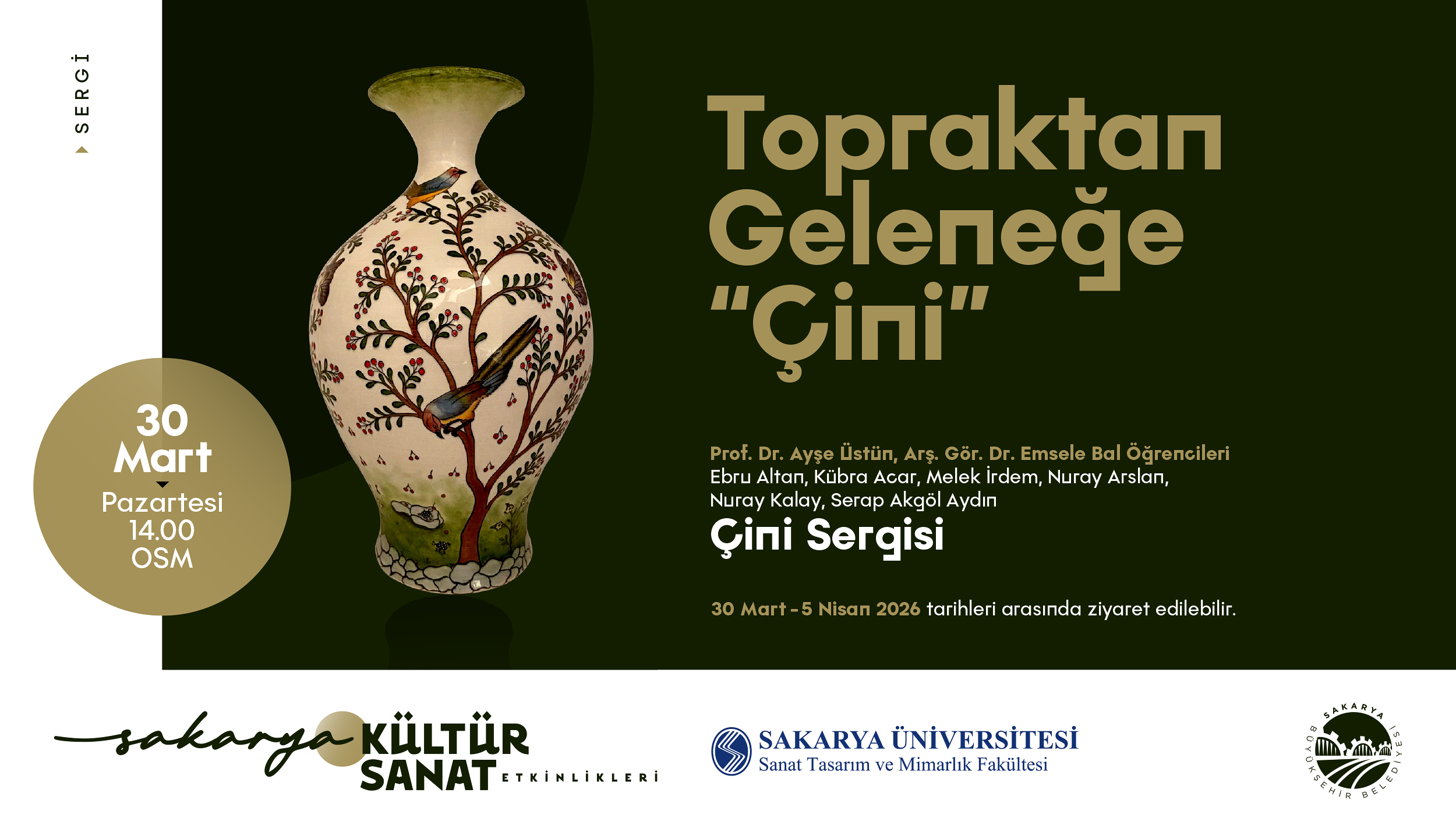 “Topraktan Geleneğe Çini” sergisi OSM’de sanatseverlerle buluşacak