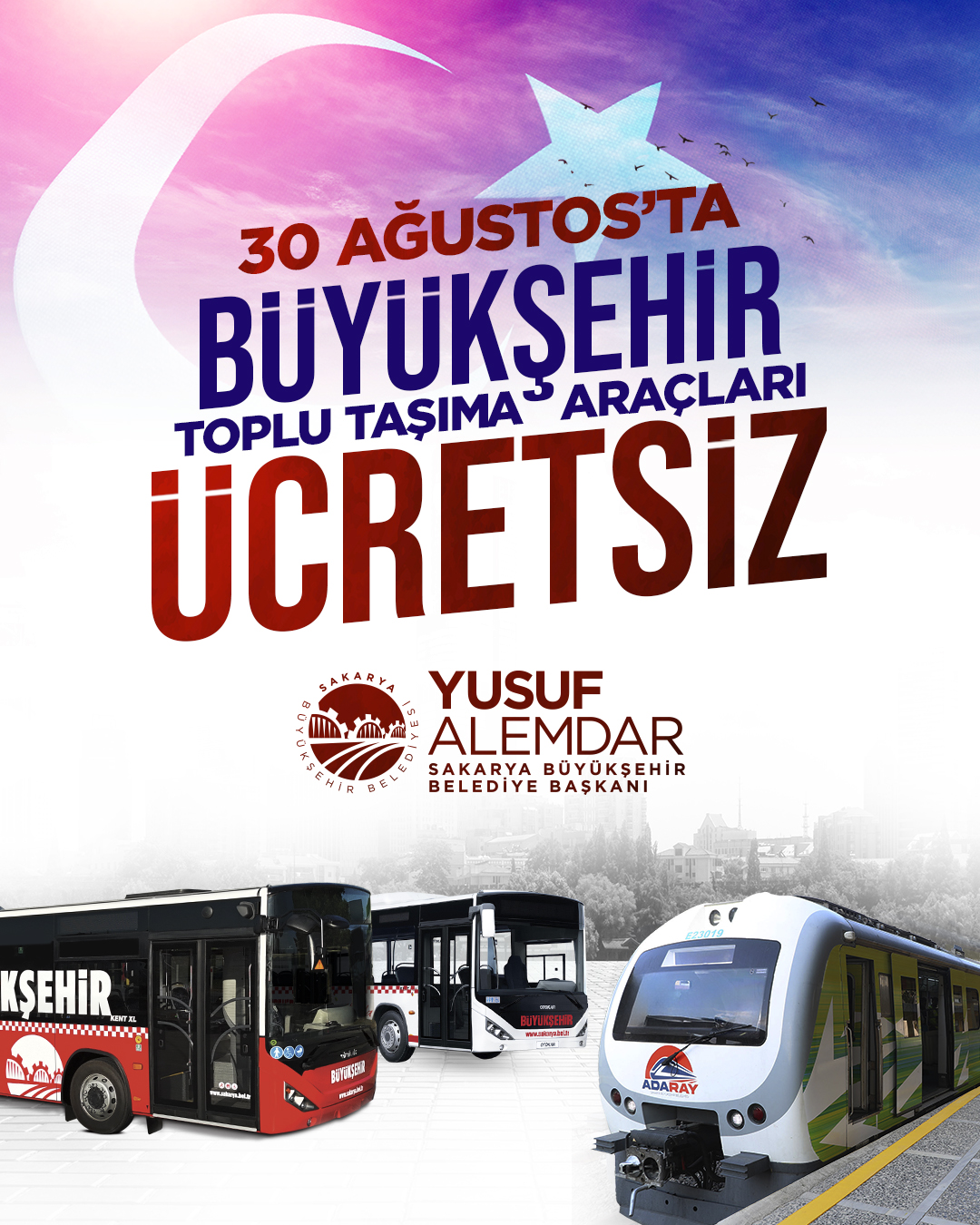 30 Ağustos Zafer Bayramı'nda ulaşım ücretsiz