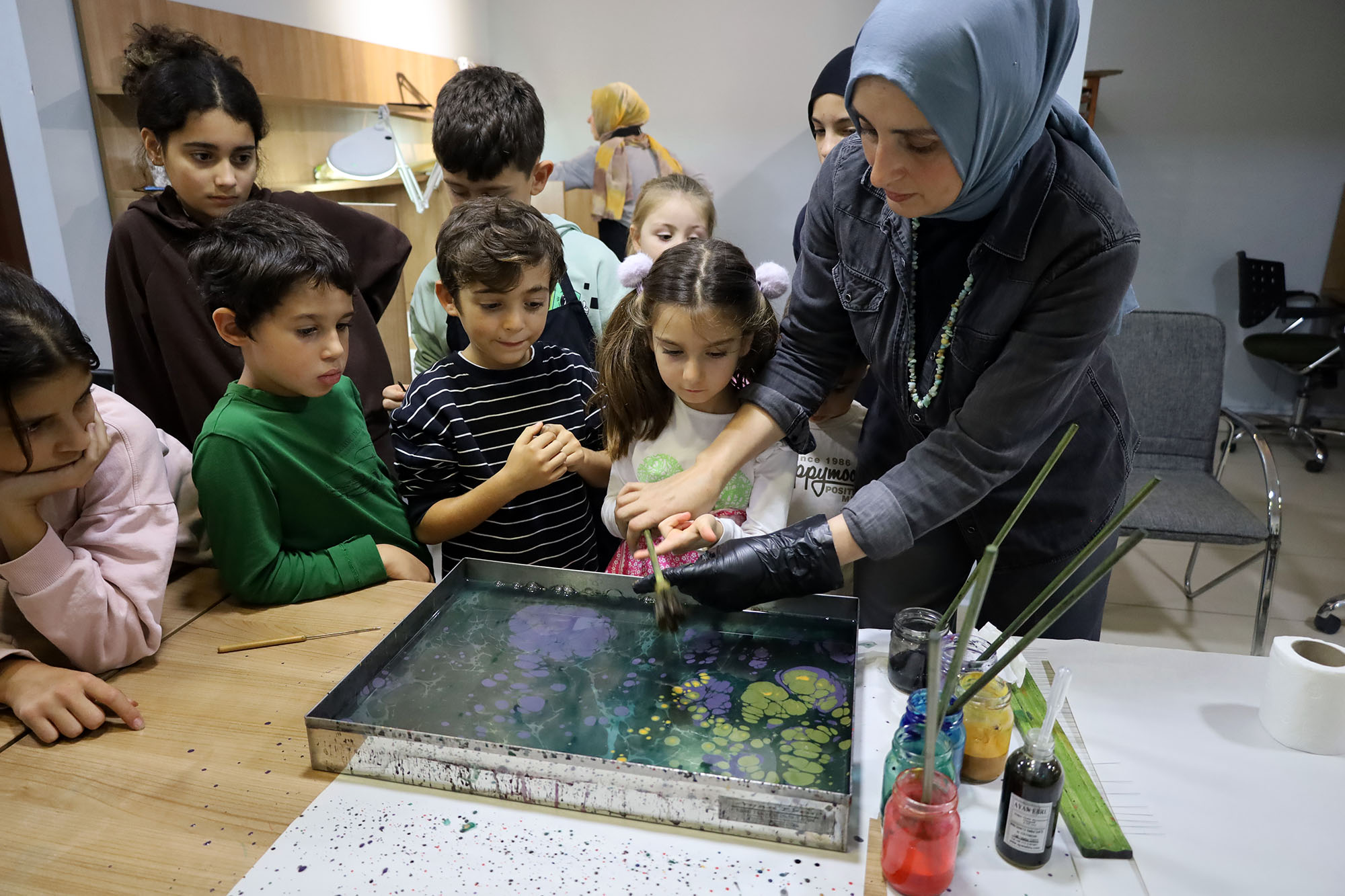 Ara tatilin en renkli programı: Anne ve çocuklar SAMEK’te birlikte üretti