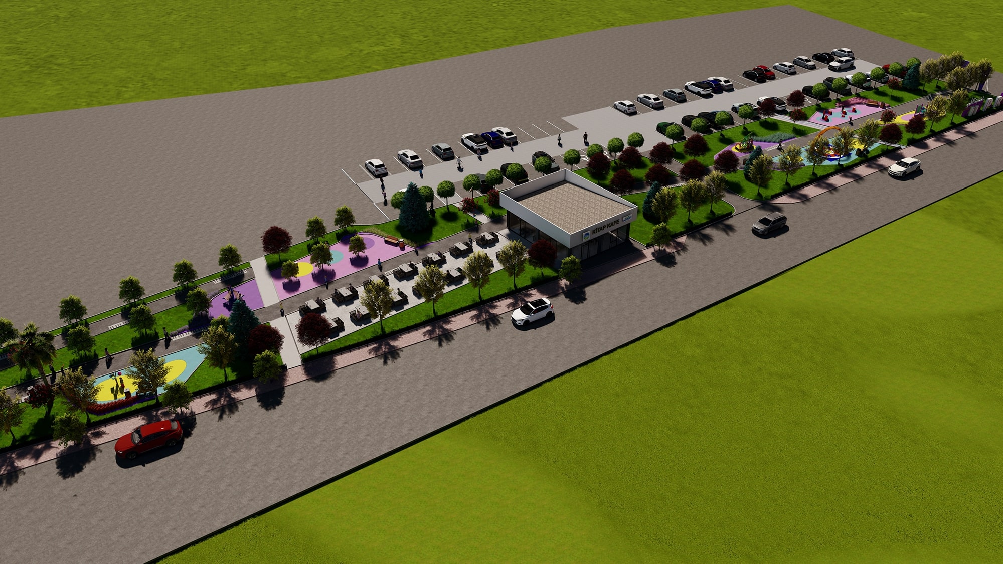 Söğütlü’nün yeni sosyal alanı Ritim Park’ta çalışmalar devam ediyor