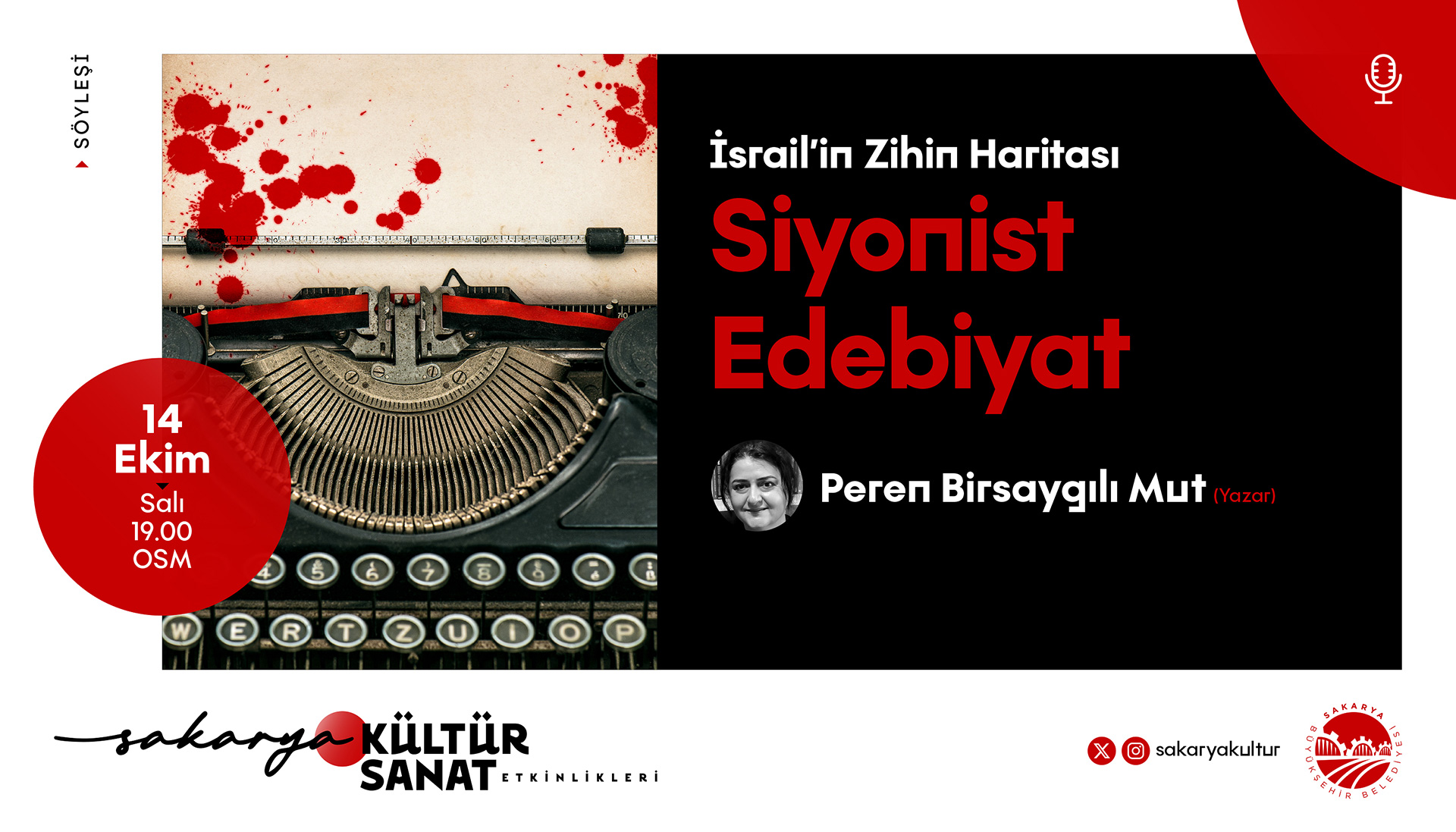 “İsrail’in Zihin Haritası: Siyonist Edebiyat” OSM’de konuşulacak