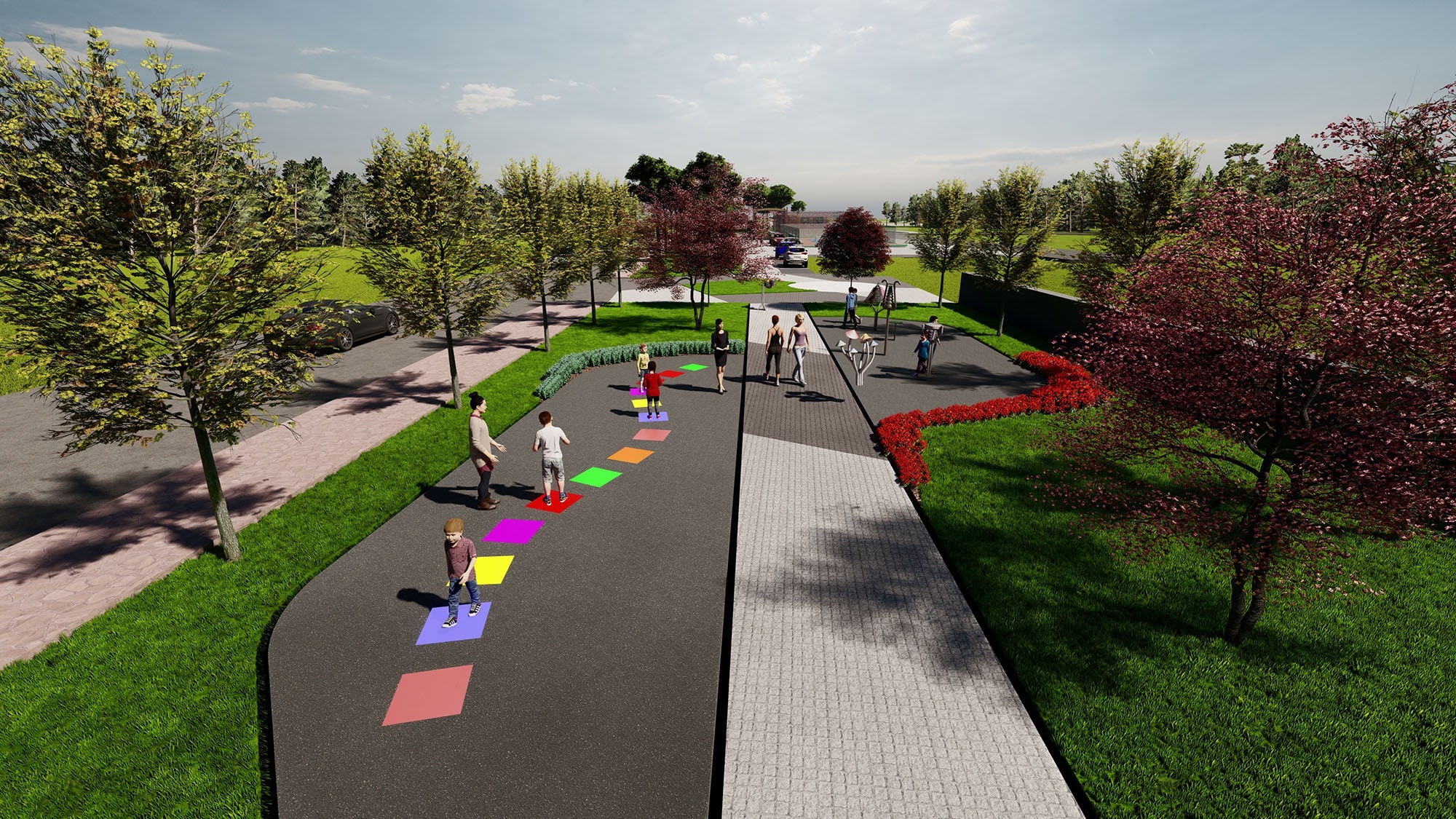 Söğütlü’nün yeni sosyal alanı Ritim Park’ta çalışmalar devam ediyor