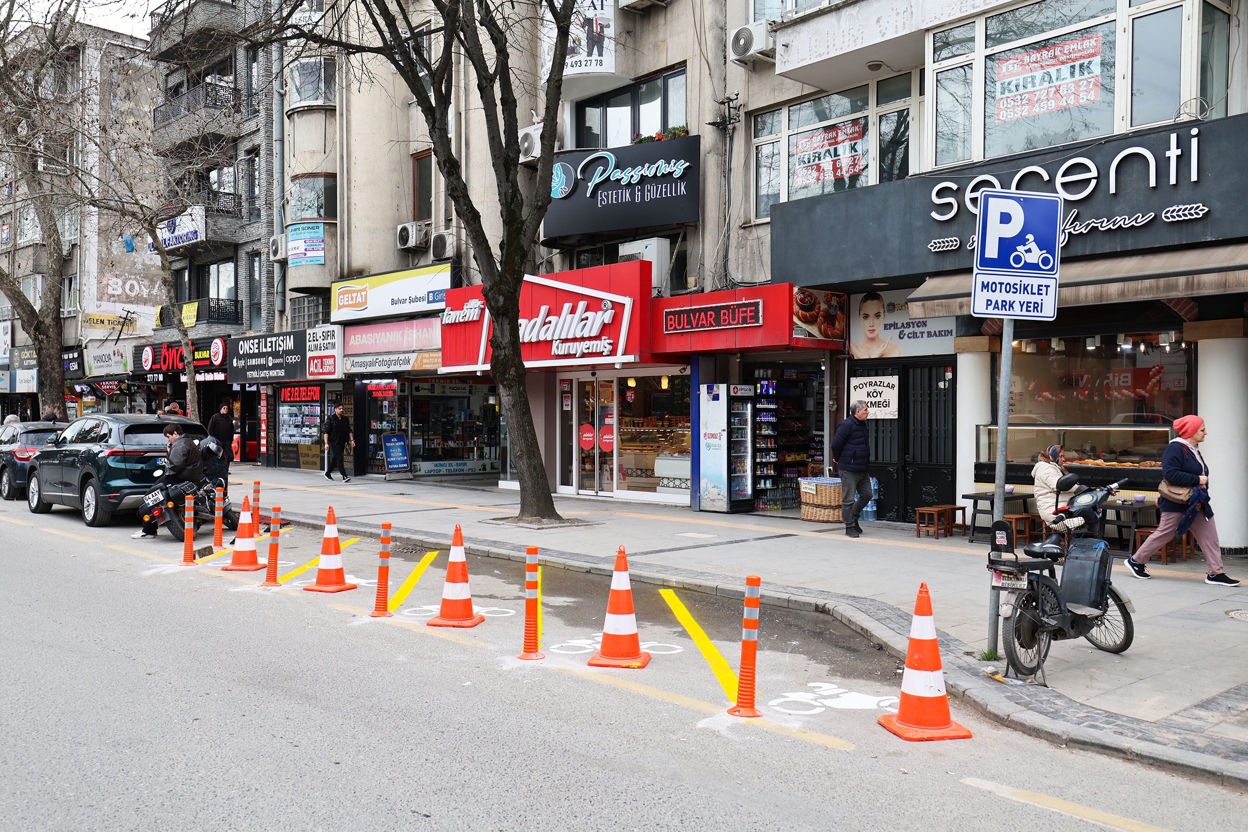 Büyükşehir’den şehir merkezinde motosikletler için düzenli park alanları
