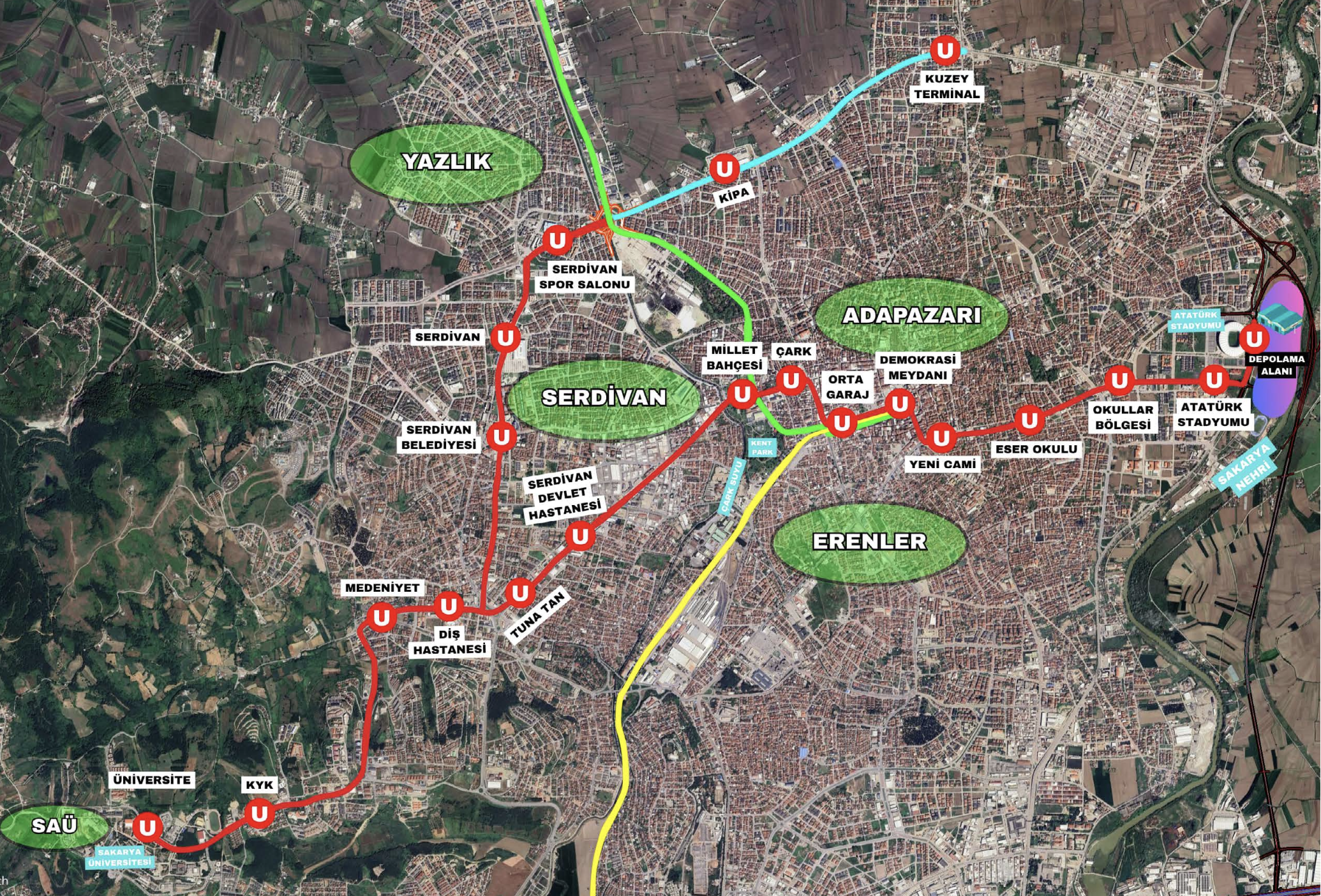 “Adapazarı-Serdivan Tramvay Hattı 2025'te başlıyor”