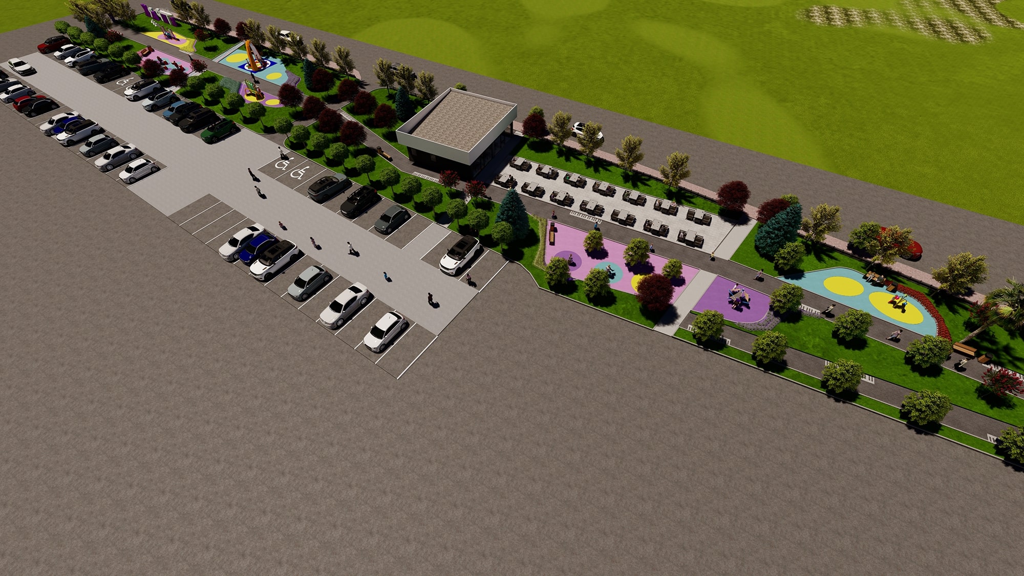 Söğütlü’nün yeni sosyal alanı Ritim Park’ta çalışmalar devam ediyor