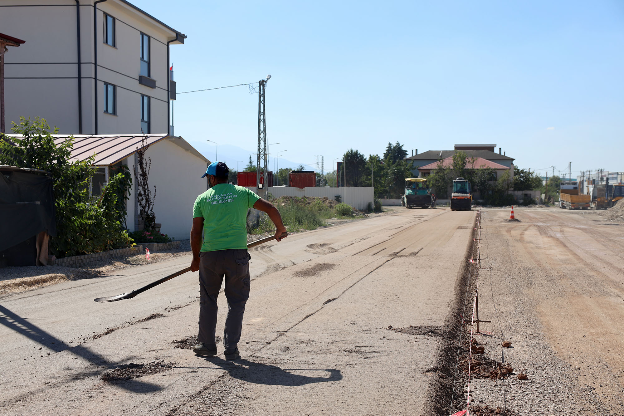 Hanlı-OSB arası duble yolda çalışmalar hızlandı