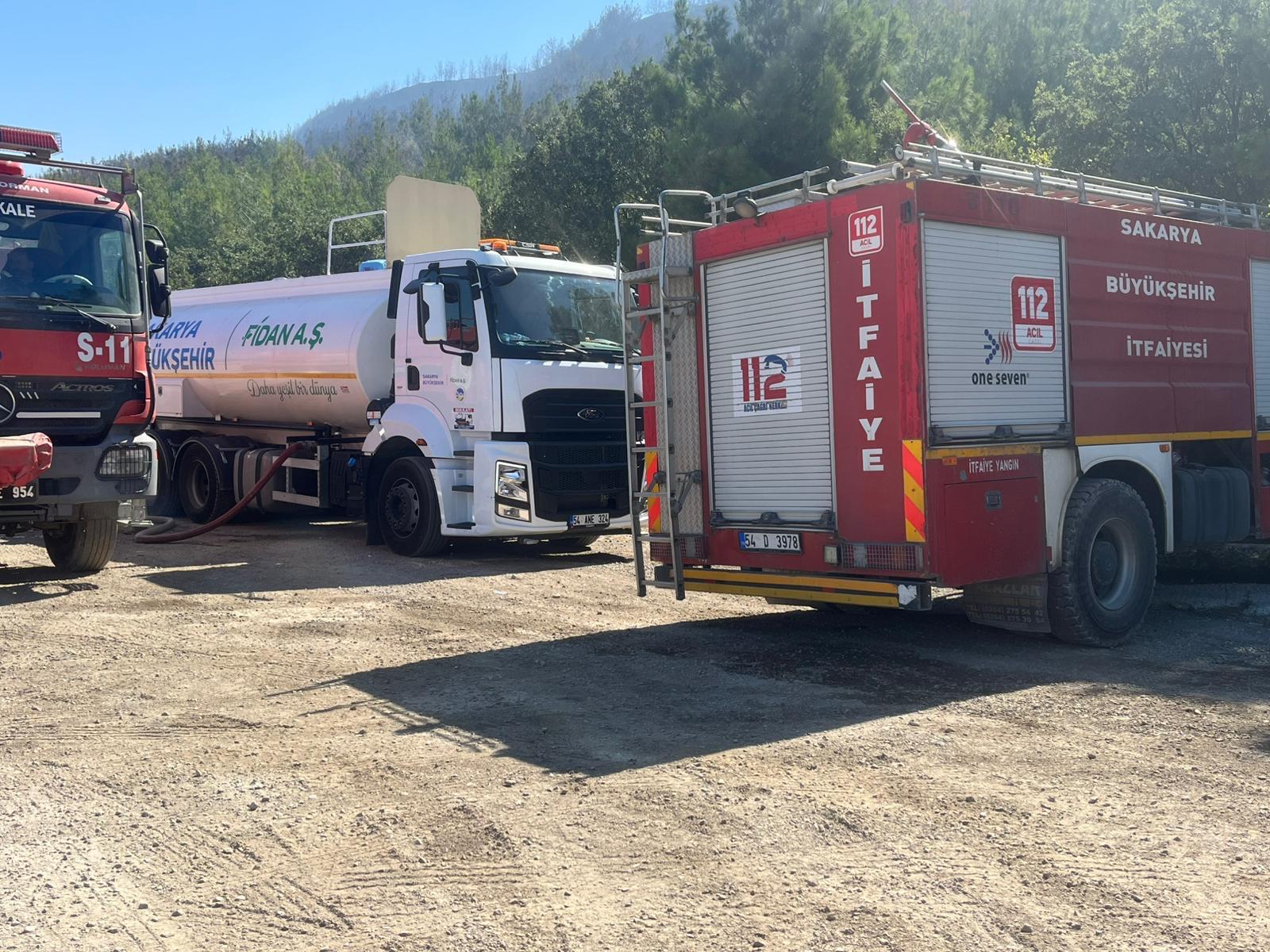 Çanakkale’deki orman yangınına Sakarya’dan destek