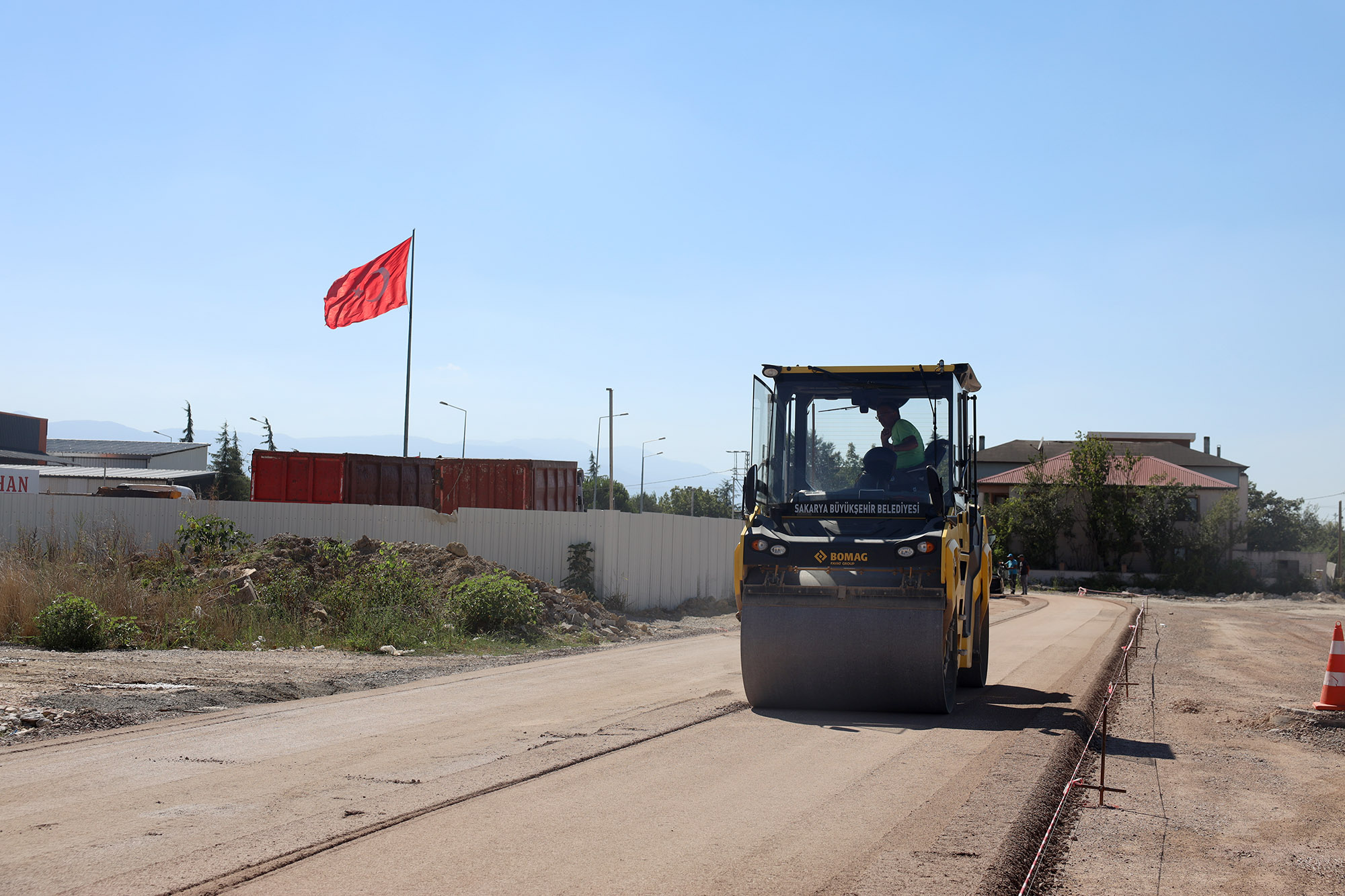 Hanlı-OSB arası duble yolda çalışmalar hızlandı