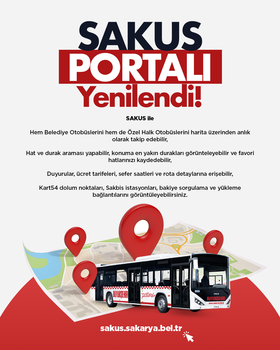 Büyükşehir’den dijital hamle: SAKUS ve canlı takip artık çok daha pratik
