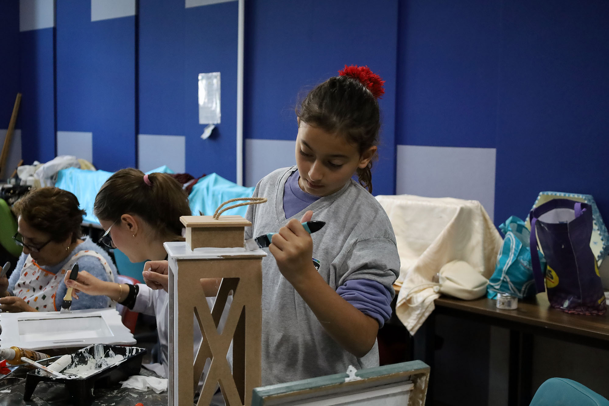 Ara tatilin en renkli programı: Anne ve çocuklar SAMEK’te birlikte üretti