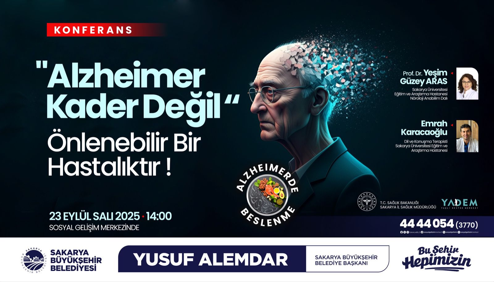 Alzheimer hastalığının önlenmesinde beslenme ve sağlıklı yaşamın önemi konuşulacak