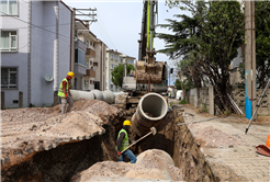 Erenler’in yeni ulaşım koridoruna SASKİ’den 5 kilometrelik yağmur suyu hattı