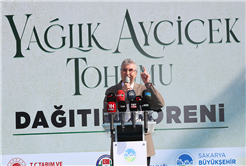 Üreticiye 10 bin 640 kilogram yağlık ayçiçeği tohumu desteği