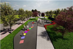 Söğütlü’nün yeni sosyal alanı Ritim Park’ta çalışmalar devam ediyor