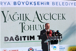Üreticiye 10 bin 640 kilogram yağlık ayçiçeği tohumu desteği