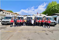 3 yeni hasta nakil ambulansı hizmete başladı