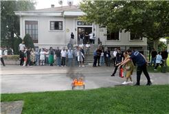İtfaiyeden yangın anında doğru müdahale eğitimi