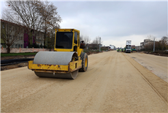 Şehir merkezinin beklediği bağlantı yolunda üstyapı çalışmalarına geçildi