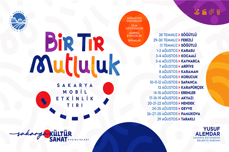 Bir Tır Mutluluk yaz boyunca Sakarya’yı dolaşacak
